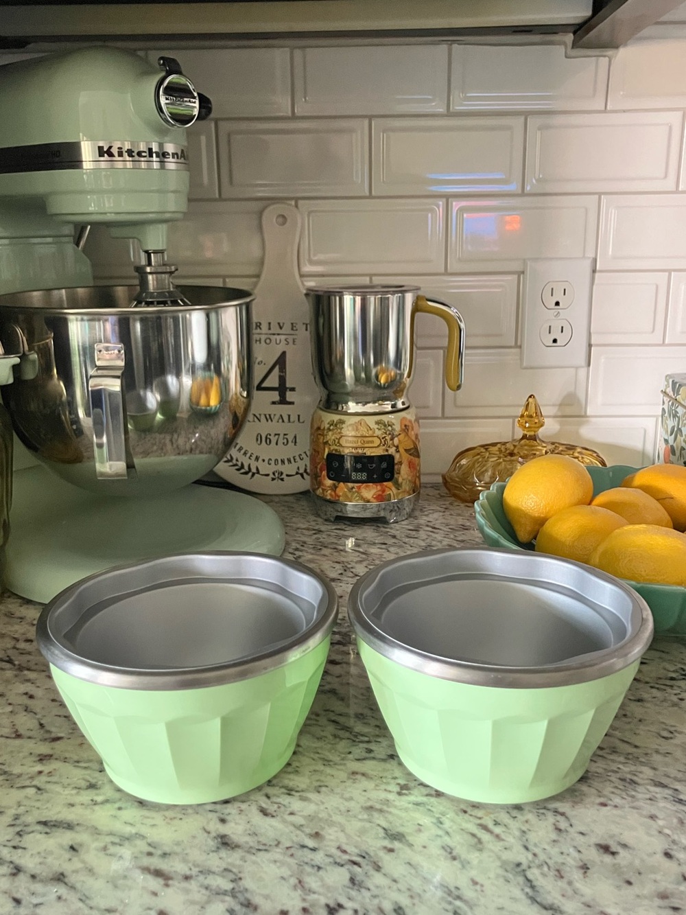 Pistachio Green Hamilton Beach Half Pint Ice Cream Maker Replacement Bowls